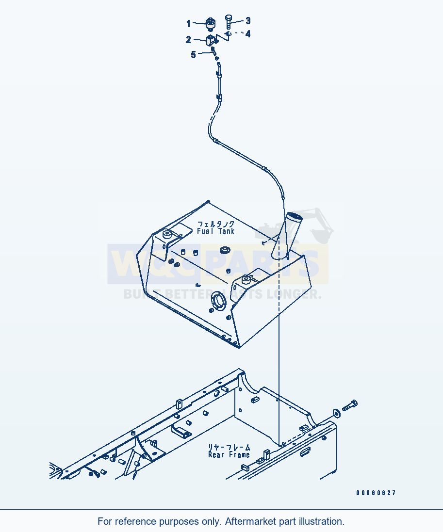 Komatsu WA200PZ-6 Radiator (Breather For Fuel Tank) parts diagram