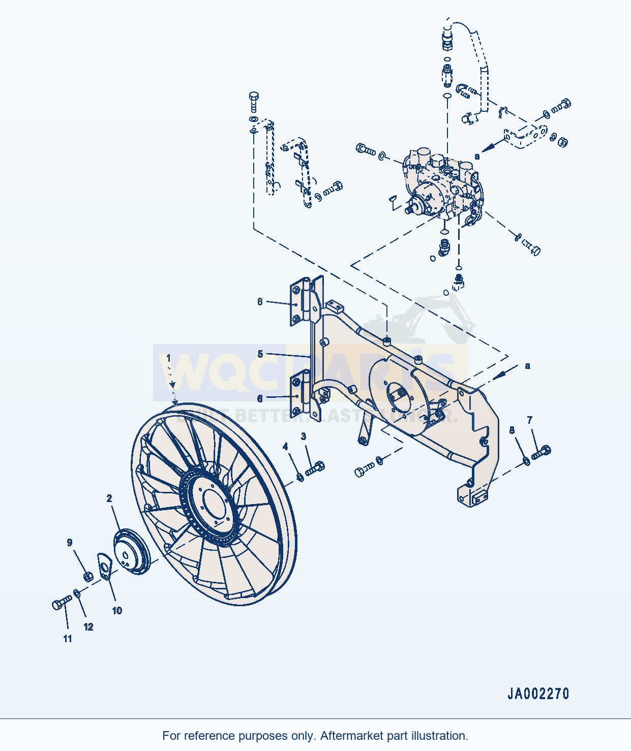 Komatsu WA200PZ-6 Radiator (Fan) Serial 70136 - 70342 parts diagram
