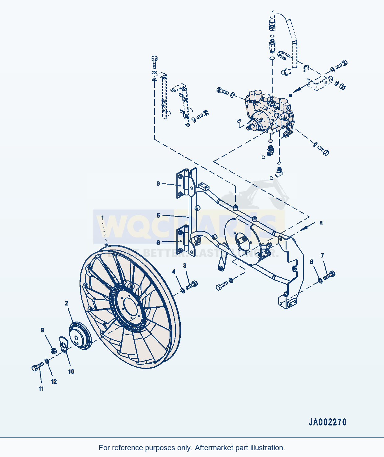 Komatsu WA200PZ-6 Radiator (Fan) Serial H00051 - UP parts diagram