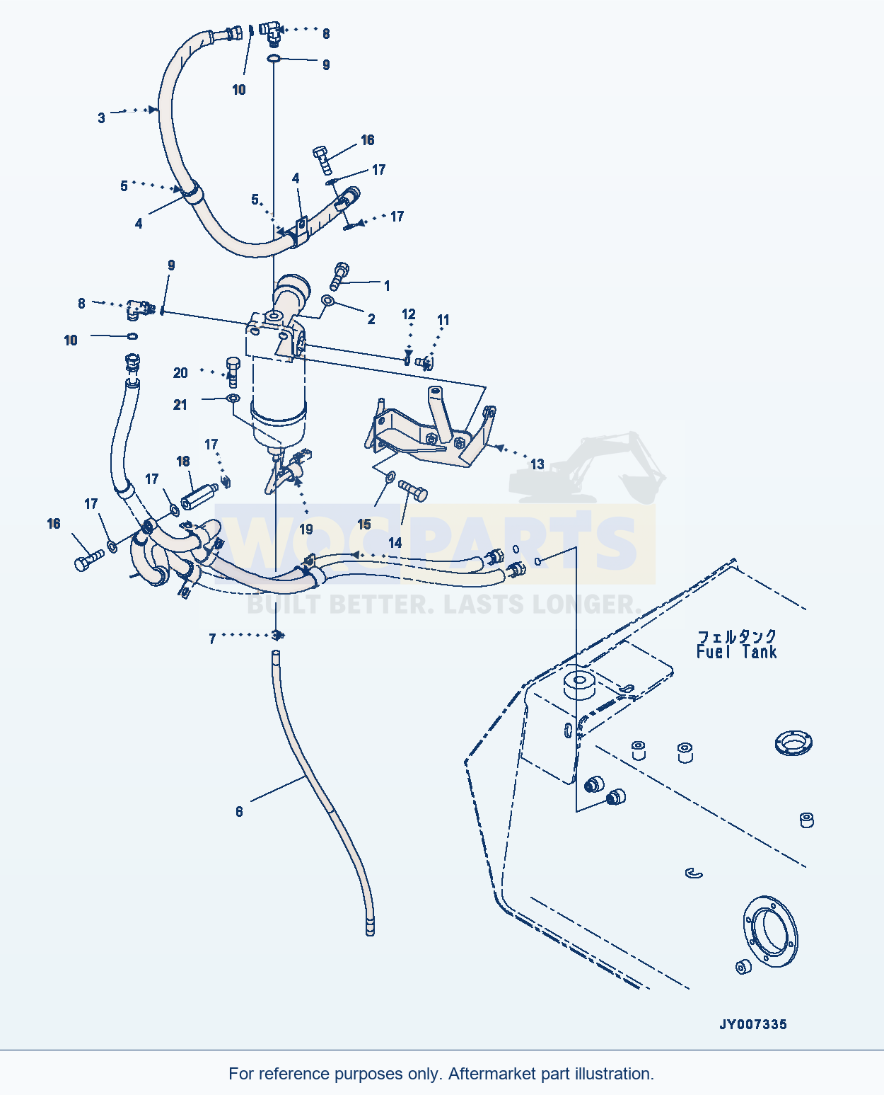 Komatsu WA200PZ-6 Fuel Tank (Related Parts) parts diagram