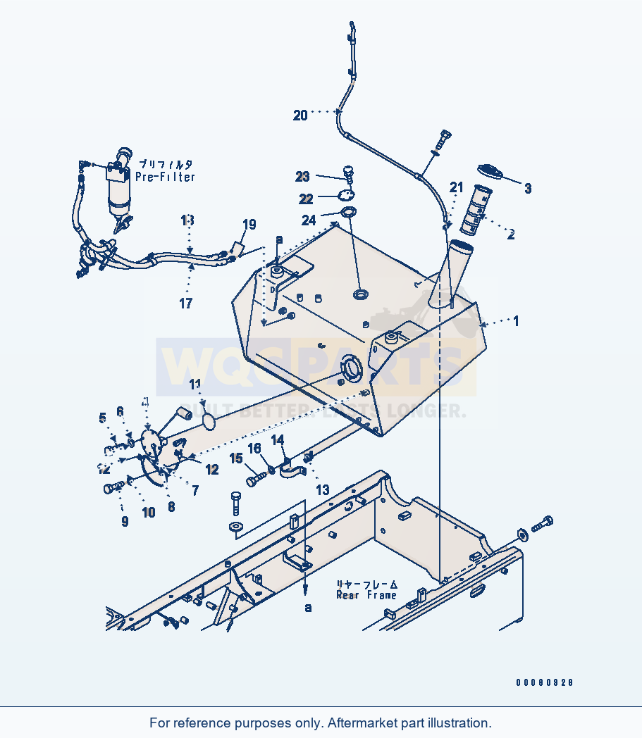 Komatsu WA200PZ-6 Fuel Tank Serial 70136 - 70342 parts diagram