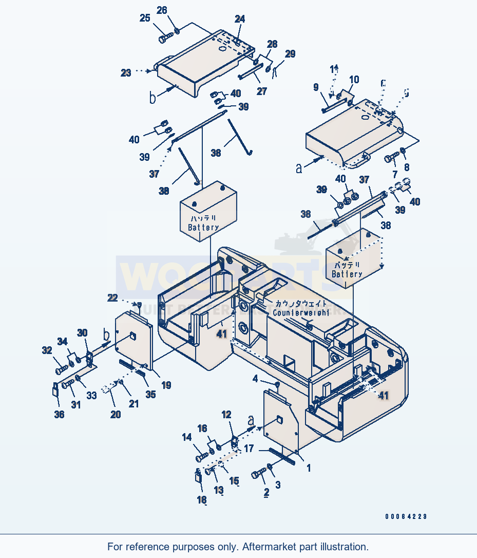 Komatsu WA200PZ-6 Battery Box(#70001-) Serial 70001-70882 parts diagram