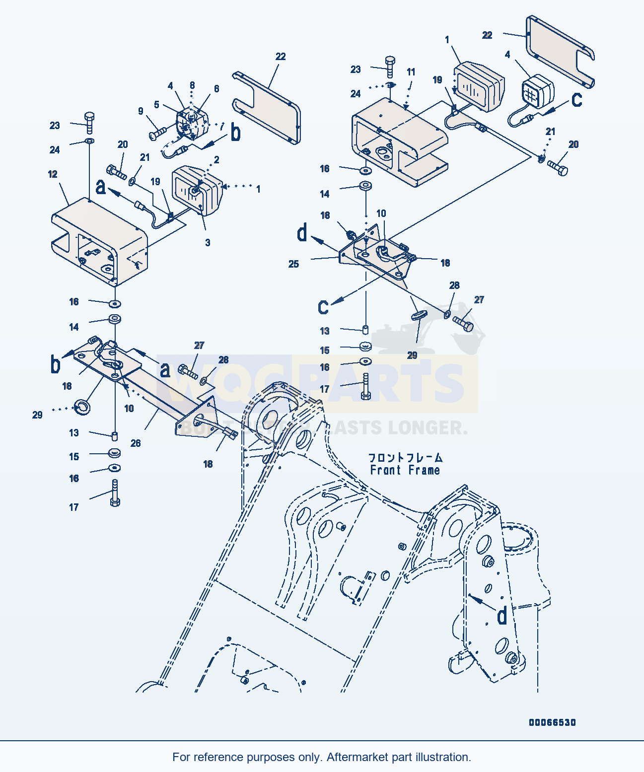 Komatsu WA200PZ-6 Front Lamp (#70883-71232) Serial 70883-UP parts diagram