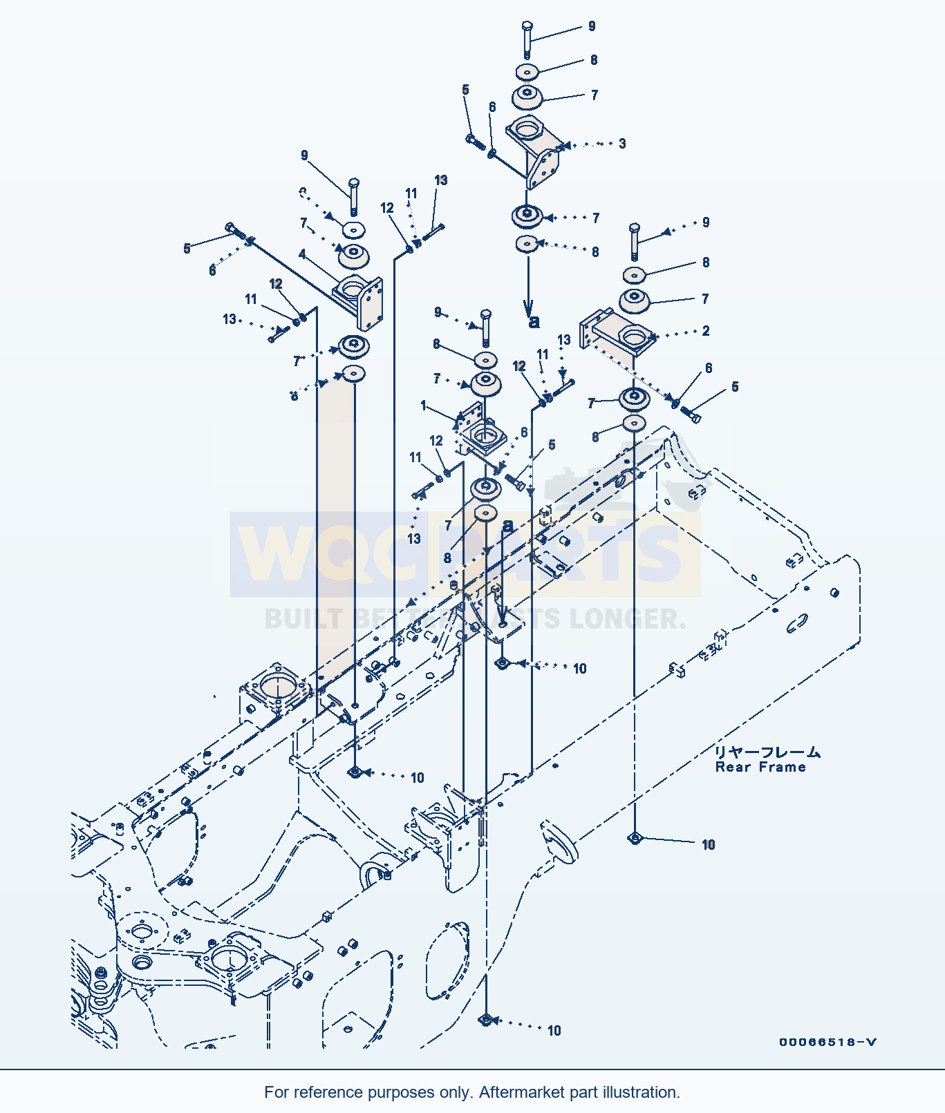 Komatsu WA200PZ-6 Engine Mounting (#70883-) Serial 70883-UP parts diagram