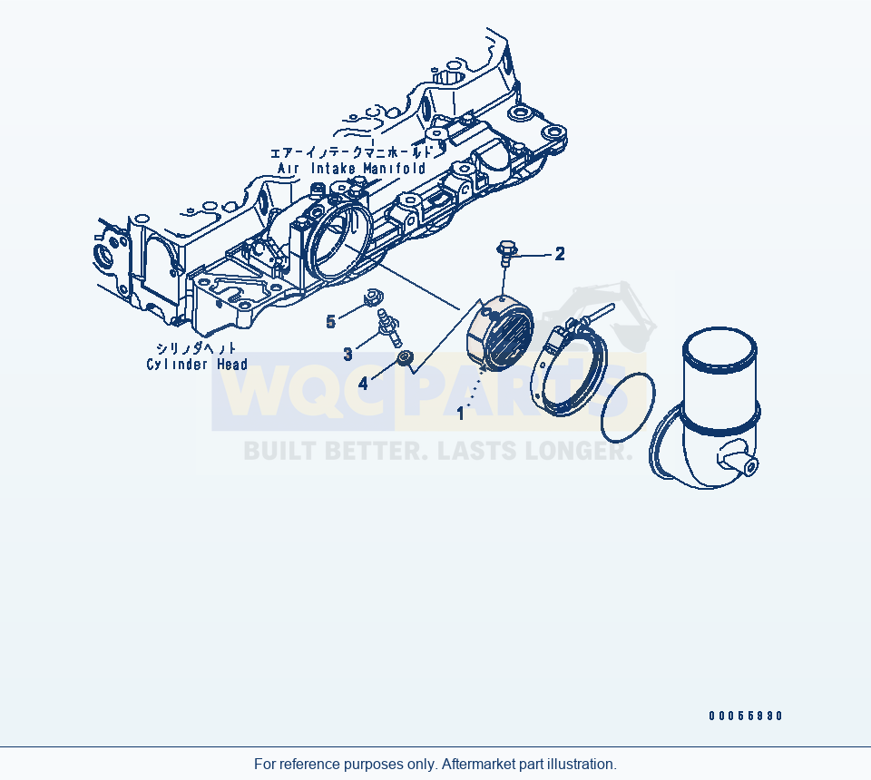 Komatsu WA200PZ-6 Air Intake Heater Serial 70001-70882 parts diagram