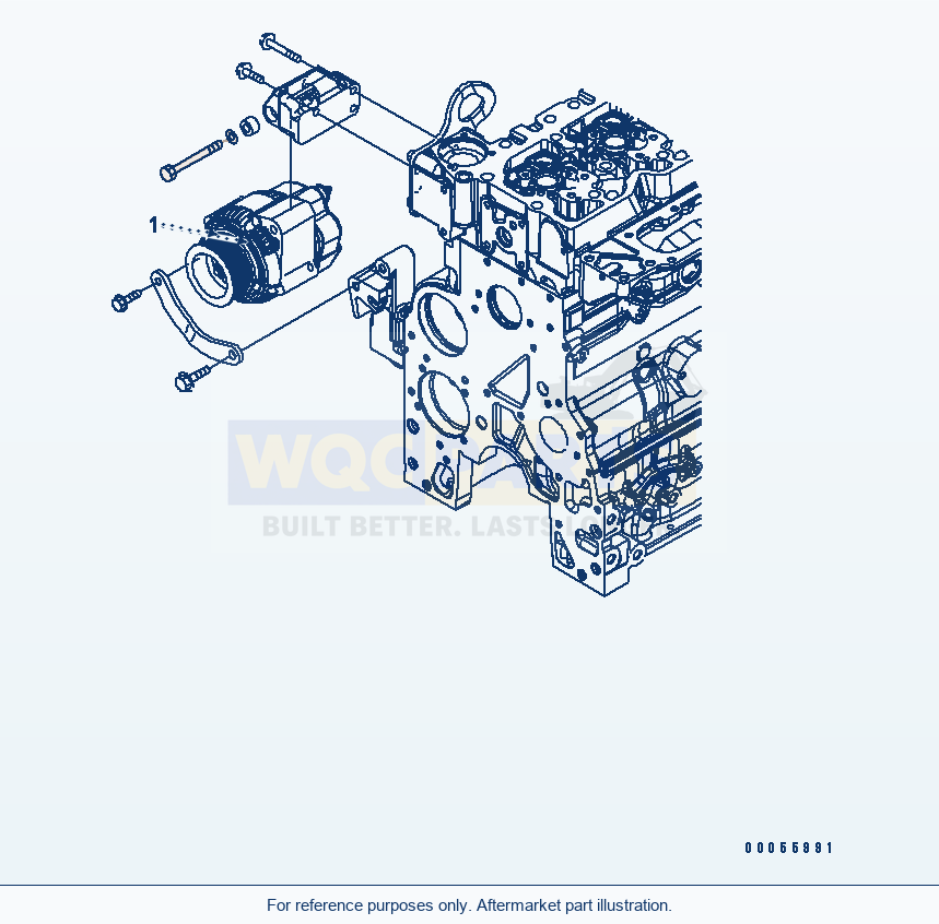 Komatsu WA200PZ-6 Alternator (60A) Serial 70001-70882 (FOR EU) parts diagram