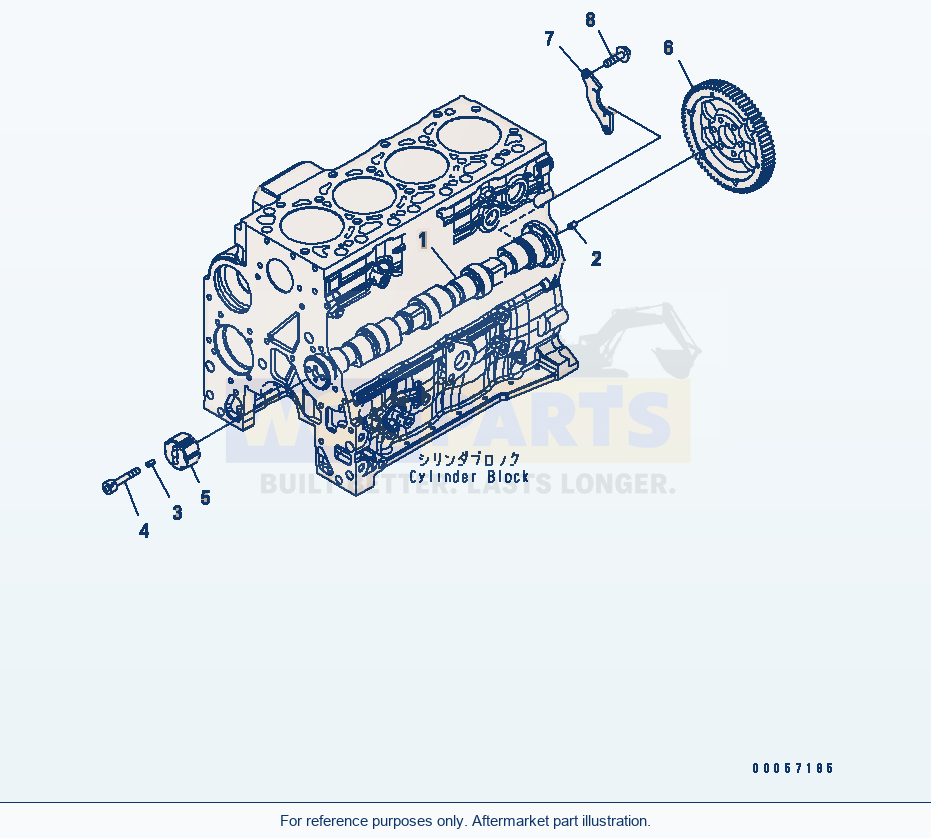 Komatsu WA200PZ-6 Camshaft Serial 70001-70882 parts diagram