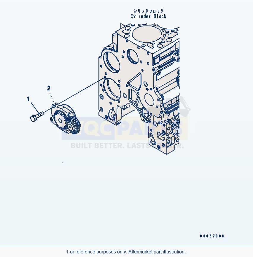 Komatsu WA200PZ-6 Oil Pump Serial 70001-70882 parts diagram