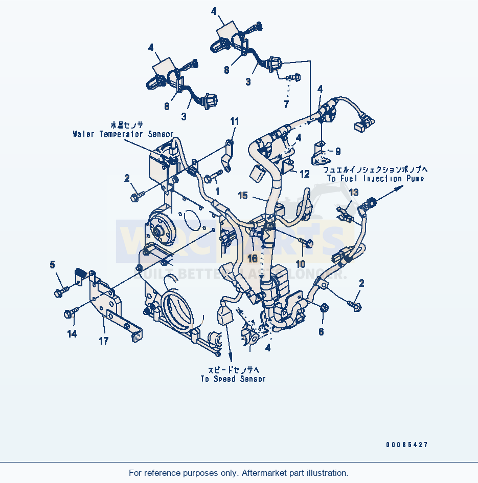 Komatsu WA200PZ-6 Wiring Harness(#26508146-) Serial 70001-70882 parts diagram