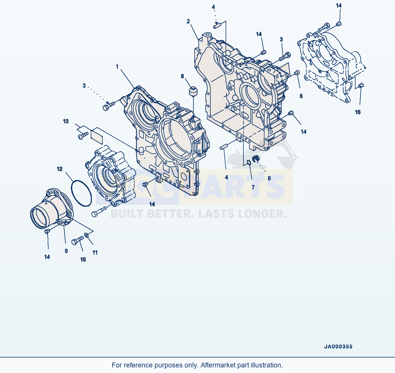 Komatsu WA200PZ-6 Transfer (Case) parts diagram