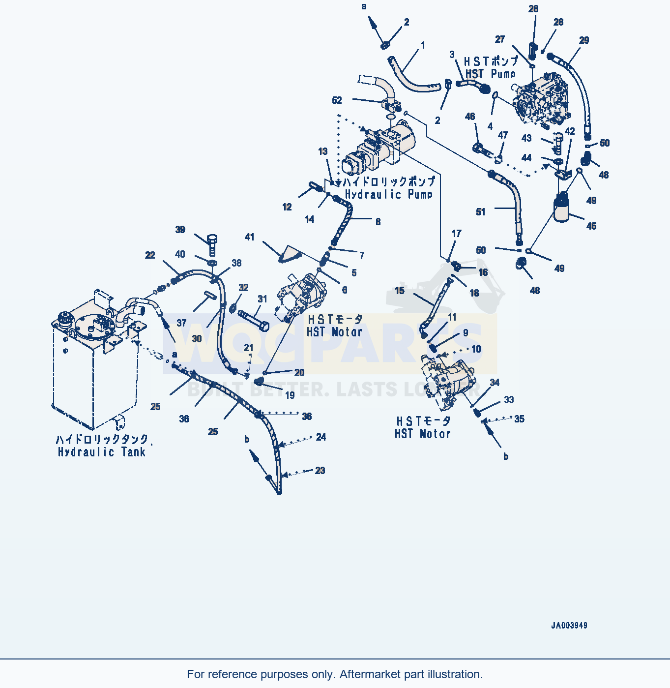Komatsu WA200PZ-6 Hst Oil Line (Charge Line) parts diagram