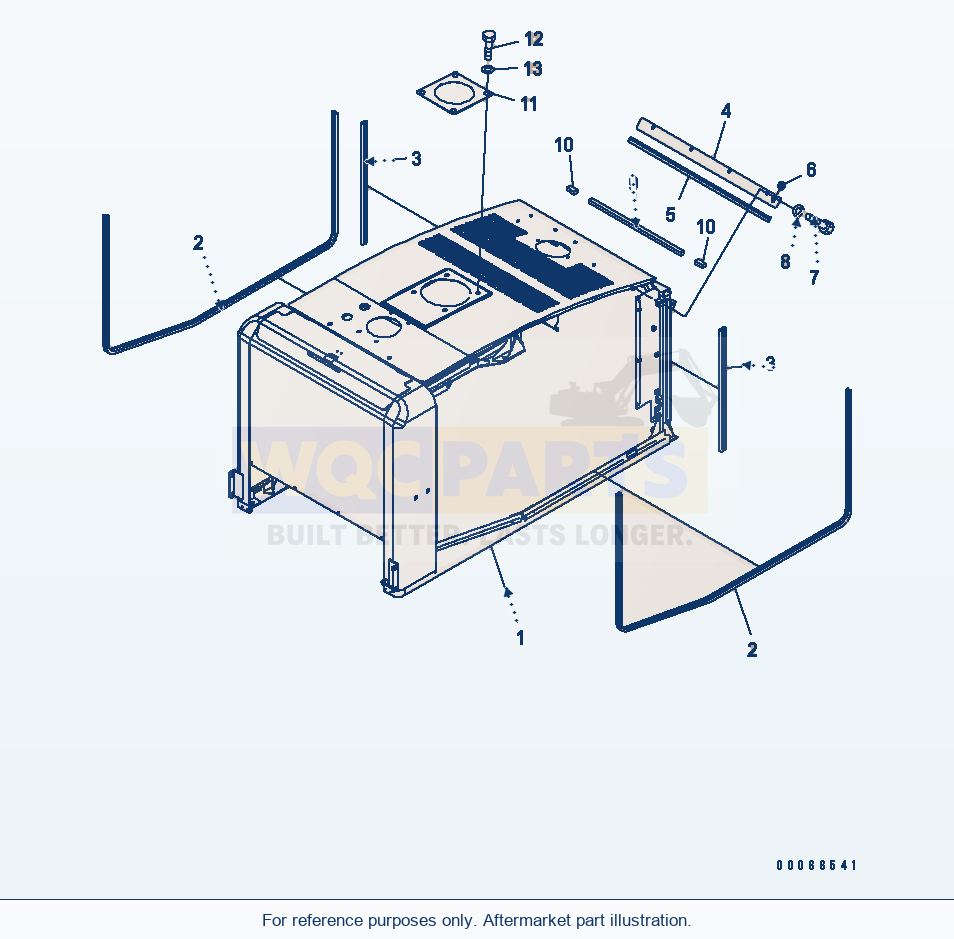 Komatsu WA200PZ-6 Hood(#70001-) Serial 70001-70882 parts diagram