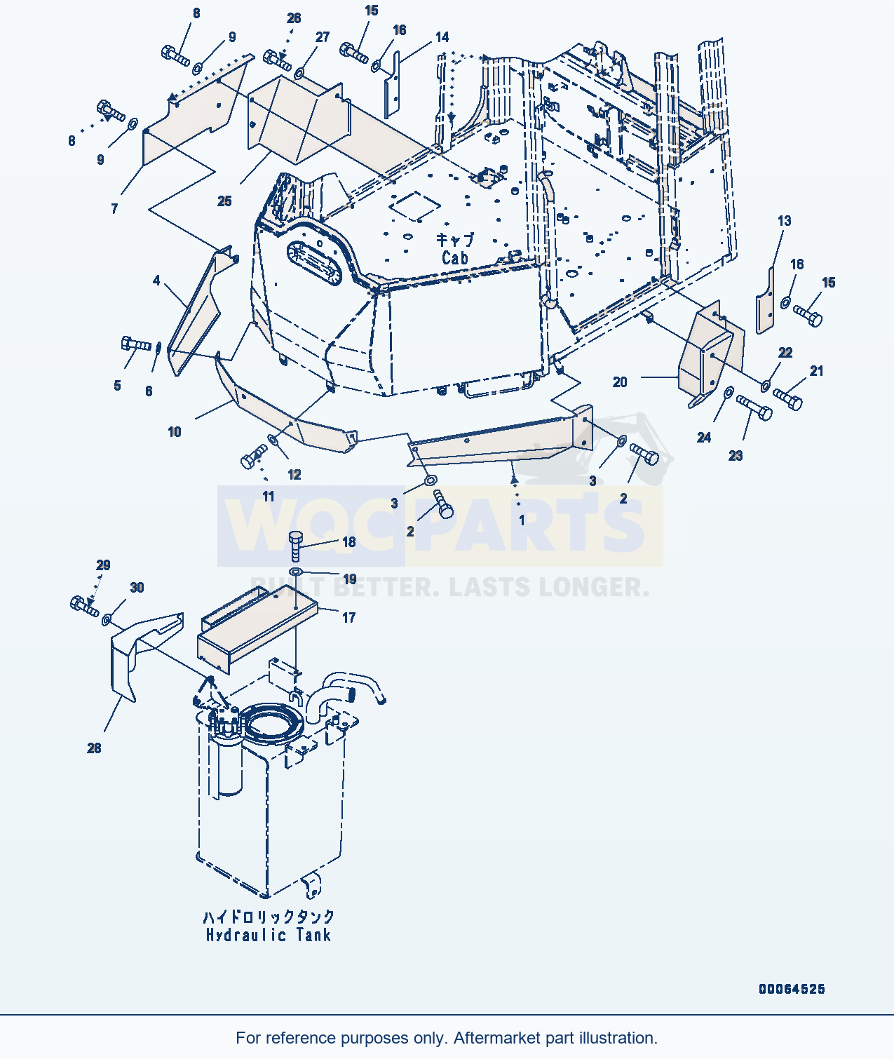 Komatsu WA200PZ-6 Floor Frame Cover (#70883-) Serial 70883-UP parts diagram