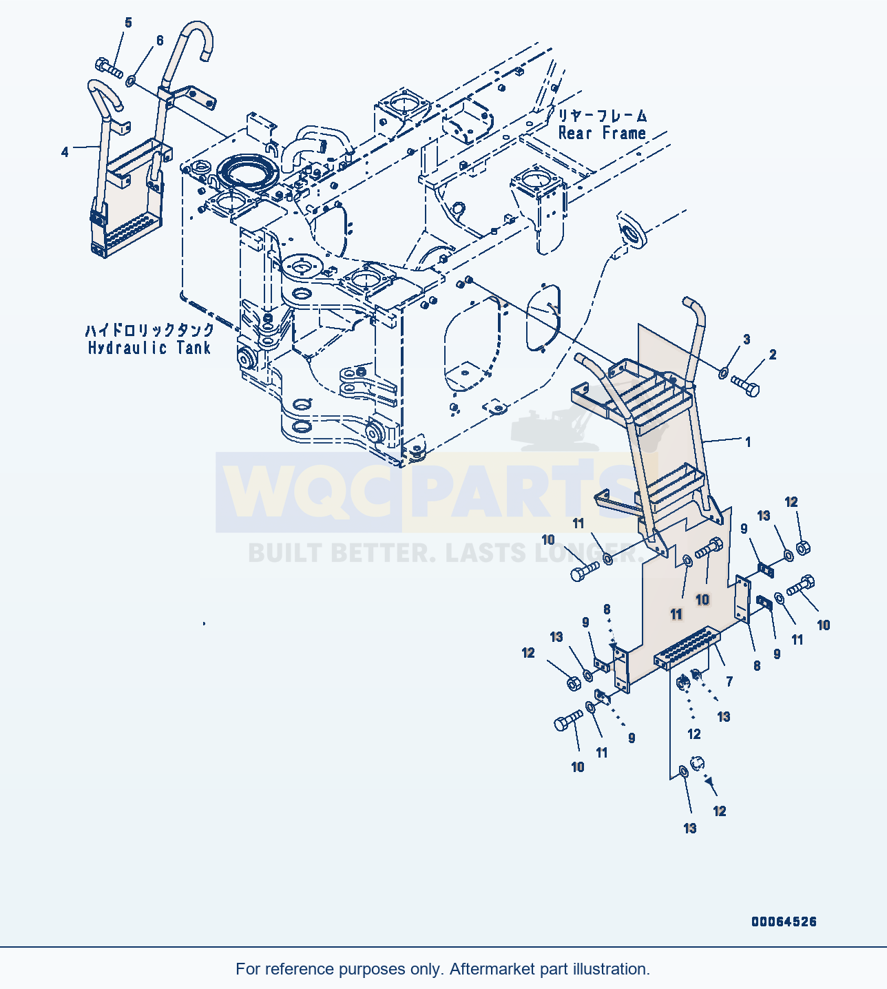 Komatsu WA200PZ-6 Ladder (#70883-) Serial 70883-UP parts diagram