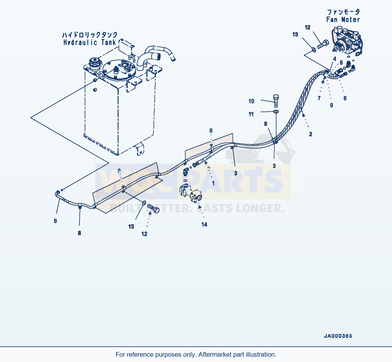 Komatsu WA200PZ-6 Fan Drive parts diagram