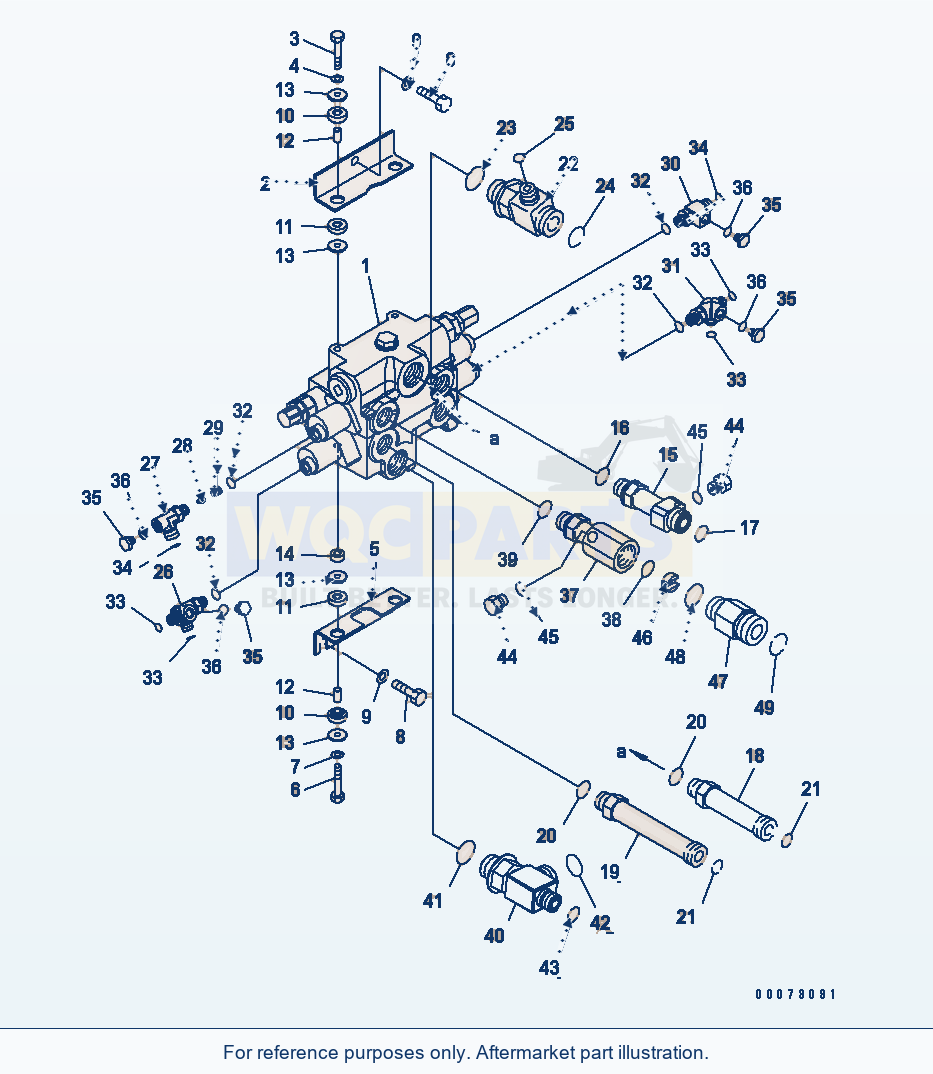 Komatsu WA200PZ-6 Main Valve (For 2-Spool Valve And E.C.S.S.) parts diagram