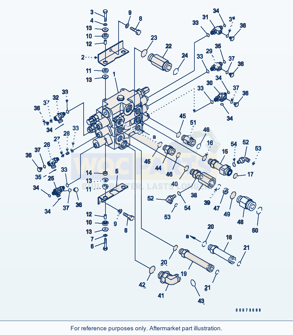 Komatsu WA200PZ-6 Main Valve (For 3-Spool Valve) parts diagram