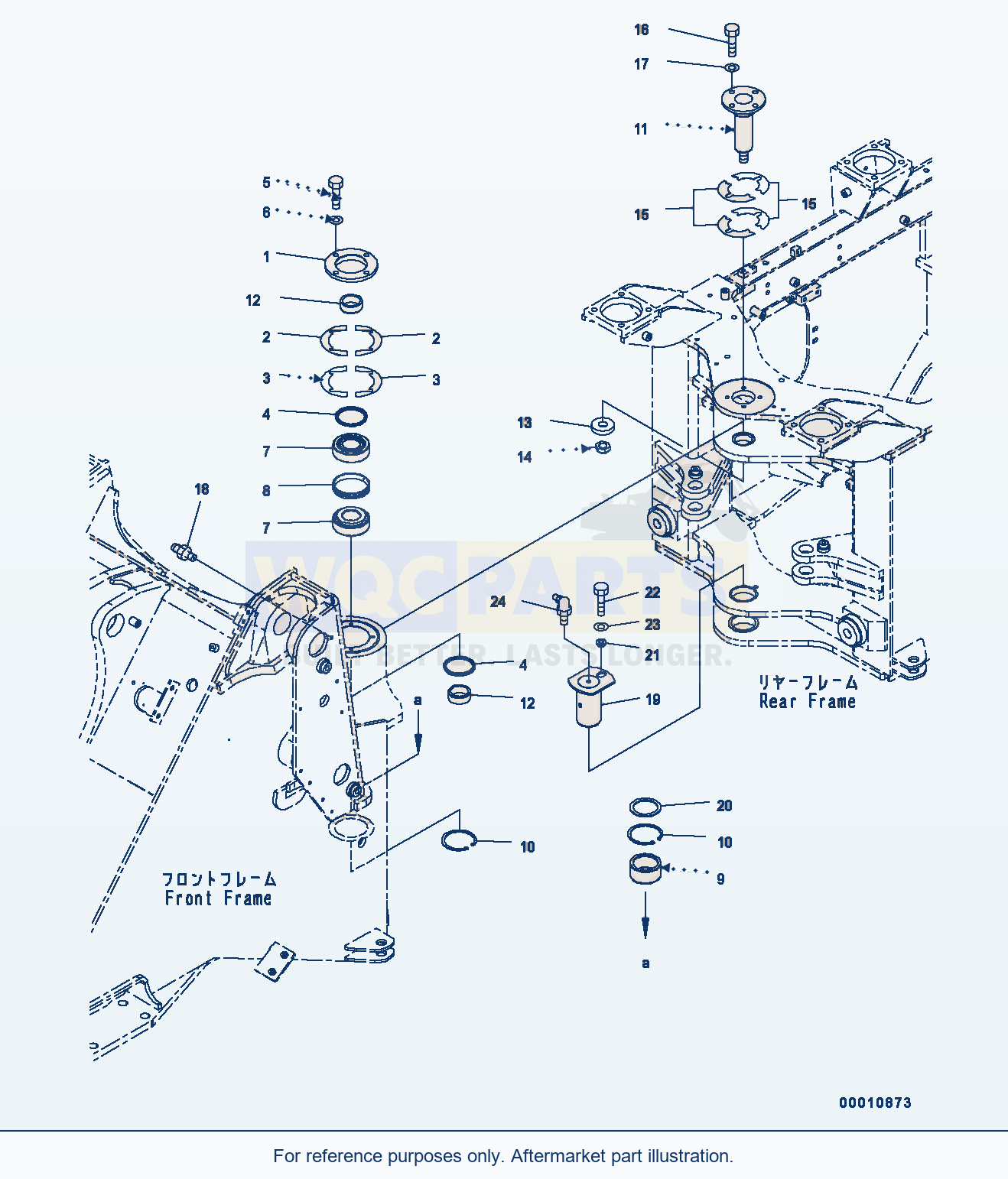 Komatsu WA200PZ-6 Hinge Pin Serial H00051 - UP parts diagram