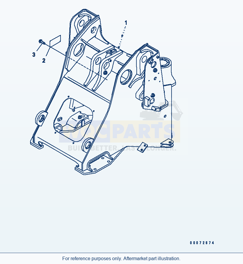 Komatsu WA200PZ-6 Front Frame Serial 70136 - 70342 parts diagram