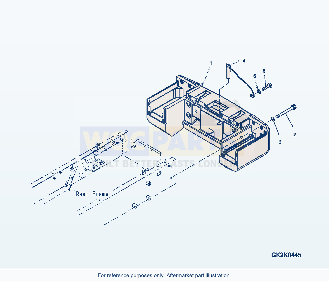 Komatsu WA200PZ-6 Counter Weight parts diagram
