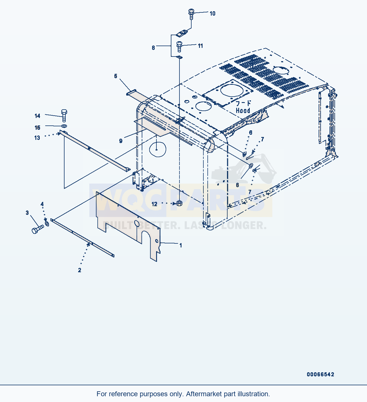 Komatsu WA200PZ-6 Engine Hood (Related Parts) parts diagram