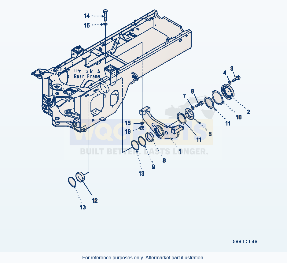 Komatsu WA200PZ-6 Rear Axle Support(#70001-) Serial 70001-70882 parts diagram
