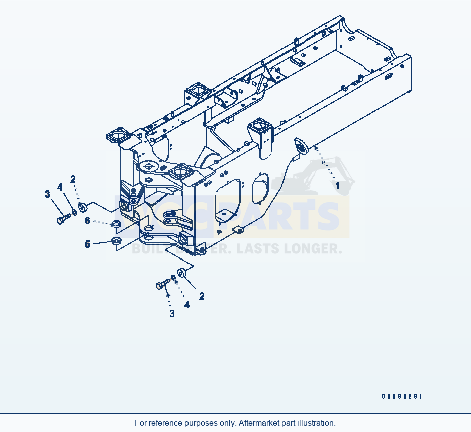Komatsu WA200PZ-6 Rear Frame(#70001-) Serial 70001-70882 parts diagram