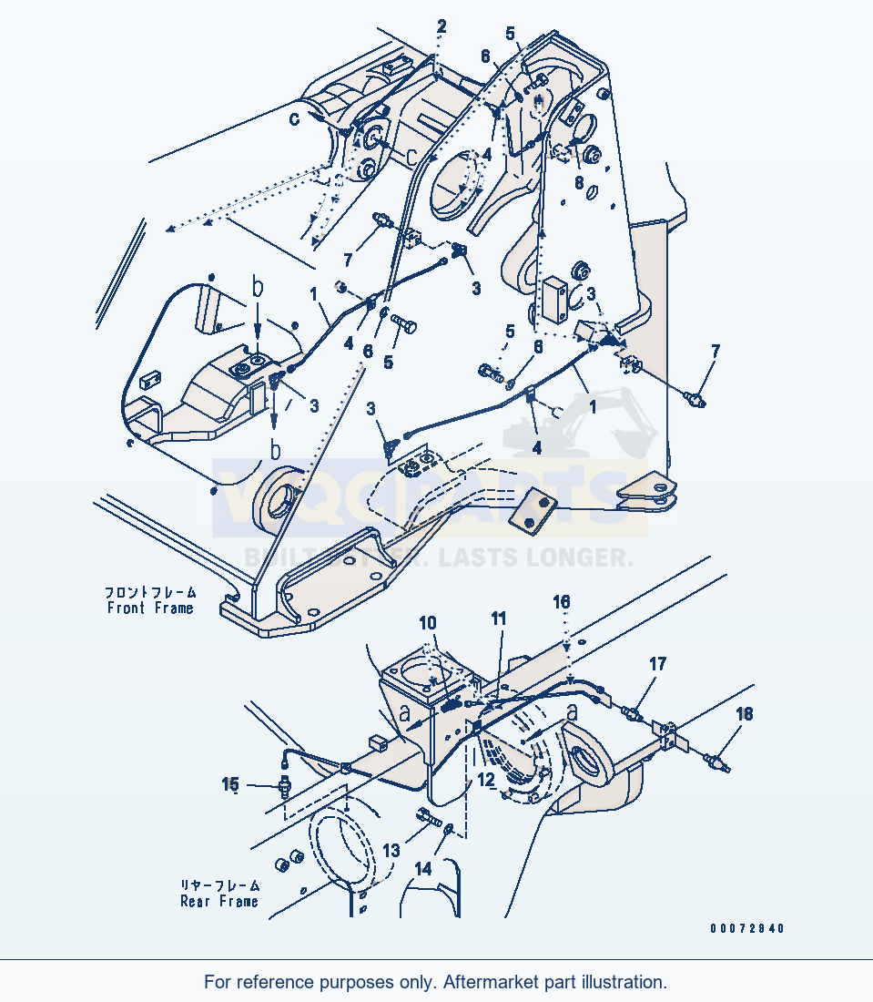 Komatsu WA200PZ-6 Remote Grease(#70001-) Serial 70001-70882 parts diagram