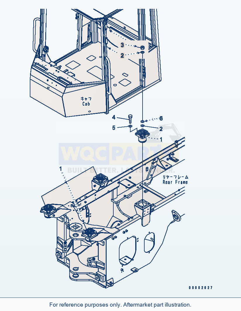 Komatsu WA200PZ-6 Floor Support(#70001-) Serial 70001-70882 parts diagram