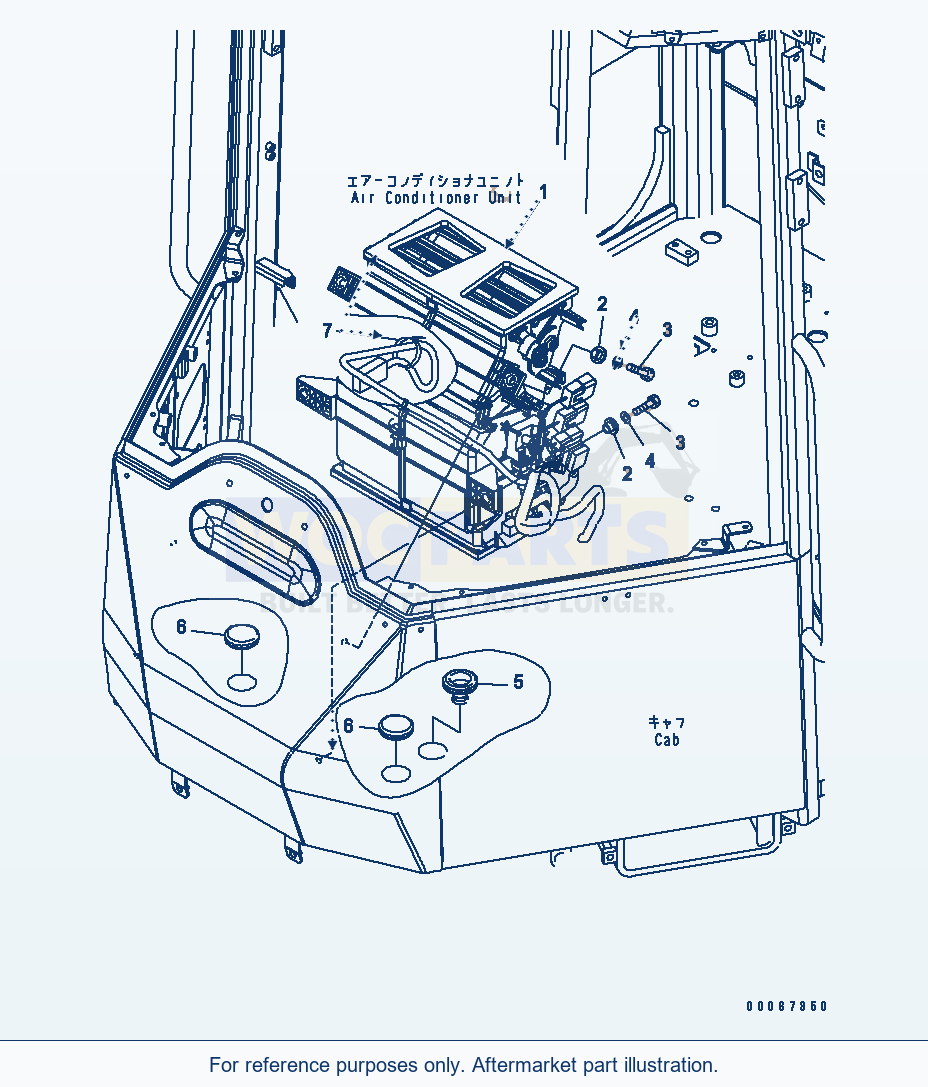 Komatsu WA200PZ-6 Heater(#70001-) Serial 70001-70882 parts diagram