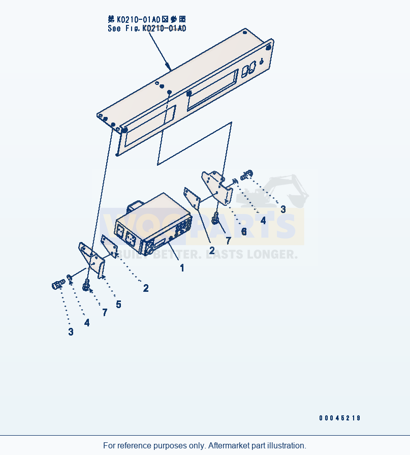 Komatsu WA200PZ-6 Radio (Am, Fm)(#70001-) parts diagram