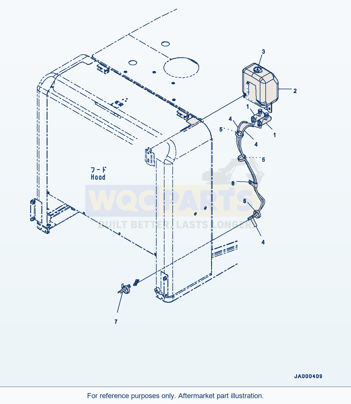 Komatsu WA200PZ-6 Window Washer (#70883-) Serial 70883-UP parts diagram