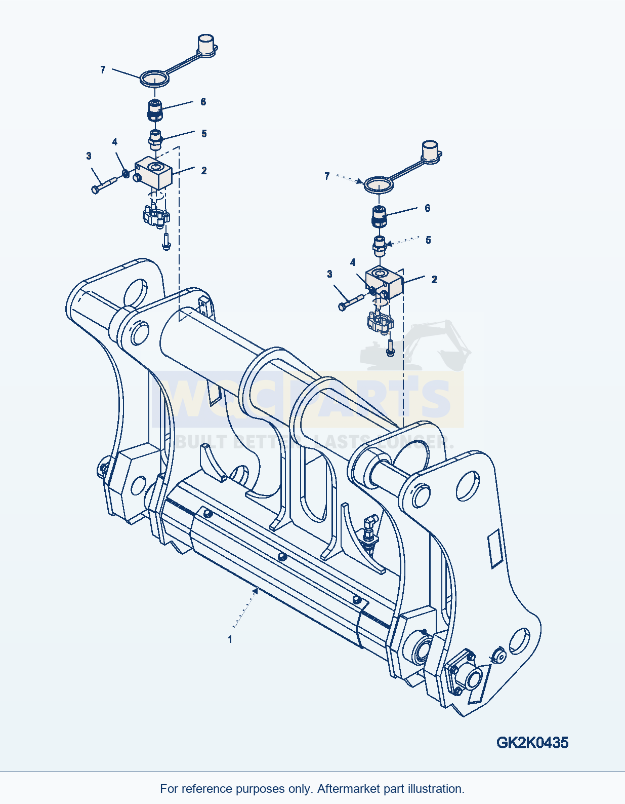 Komatsu WA200PZ-6 Quick Coupler parts diagram