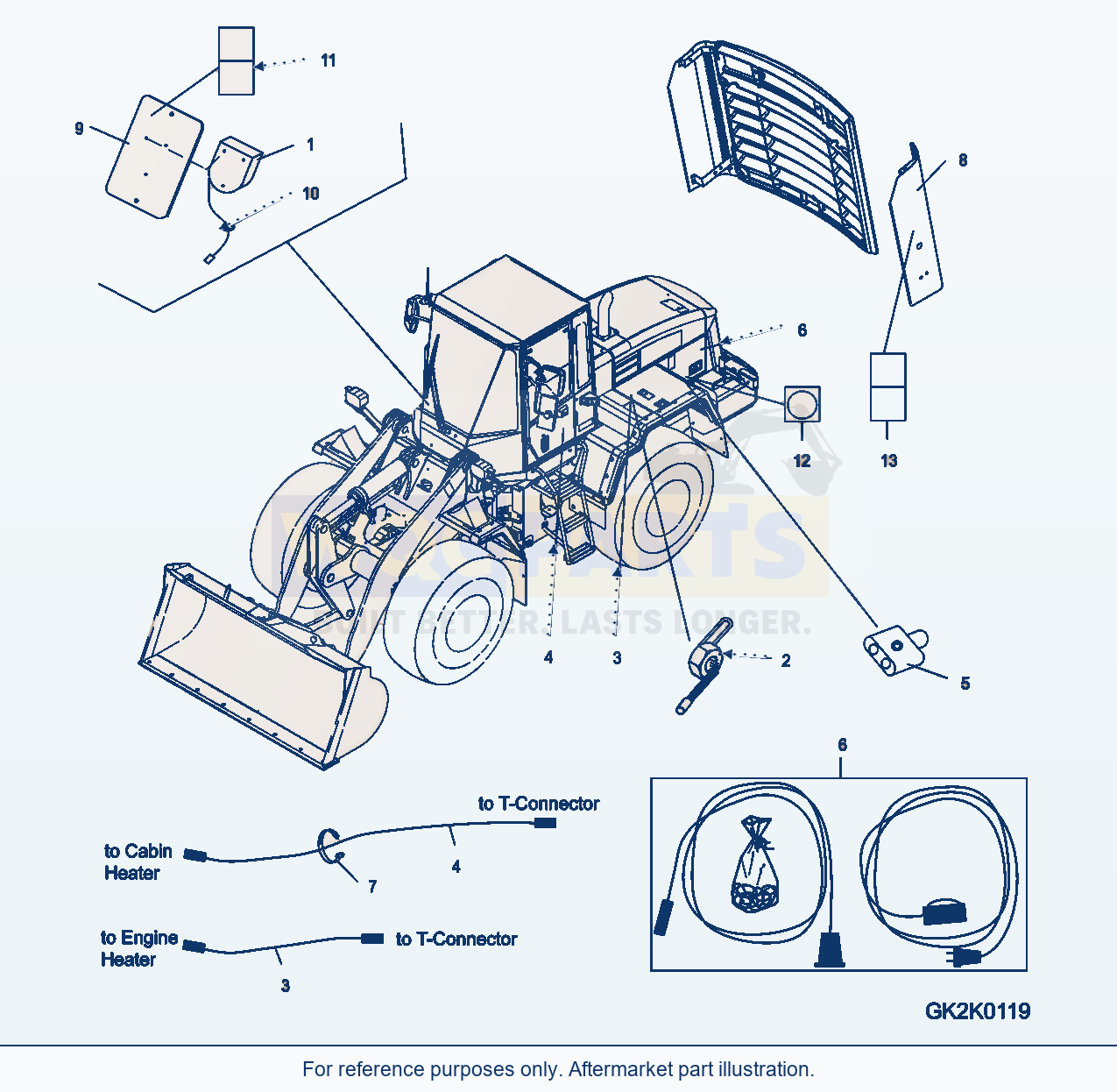 Komatsu WA200PZ-6 Cold Area Kit Serial H00051 - UP parts diagram