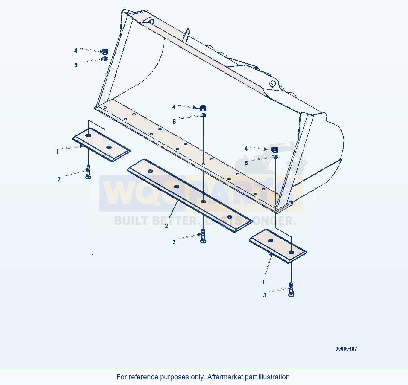 Komatsu WA200PZ-6 Bolt On Cutting Edge (#70883-) parts diagram
