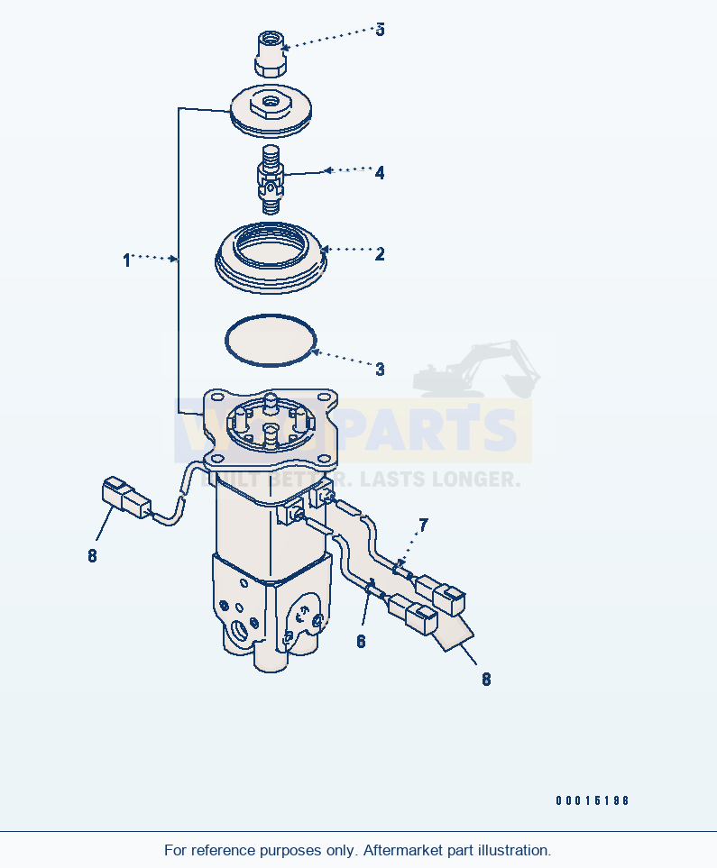 Komatsu WA200PZ-6 Ppc Valve parts diagram
