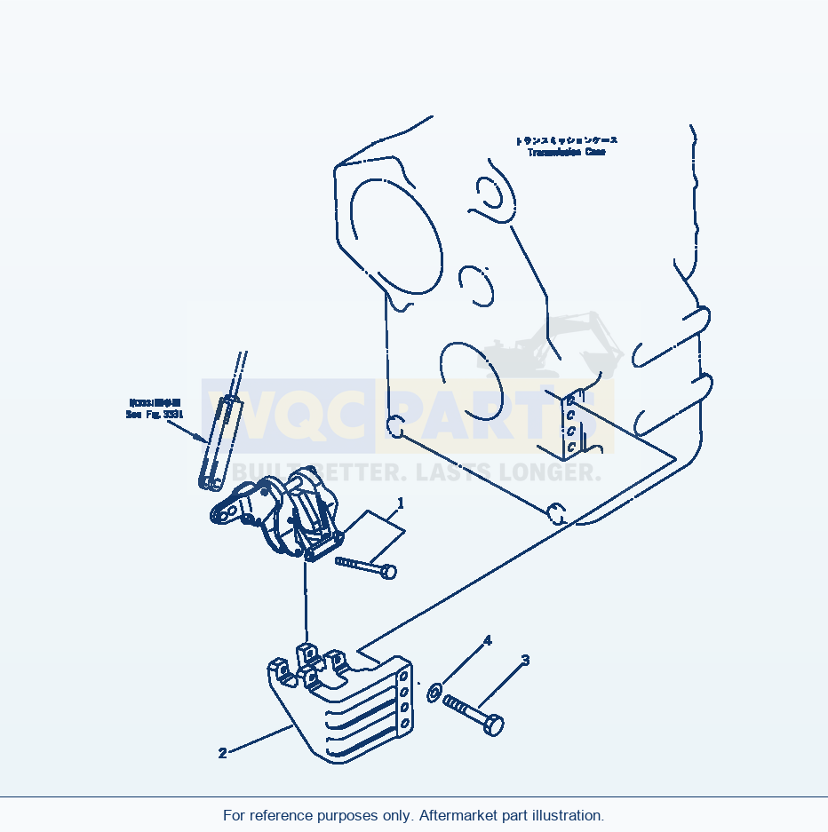 Komatsu WA250-1 Parking Brake Mounting parts diagram
