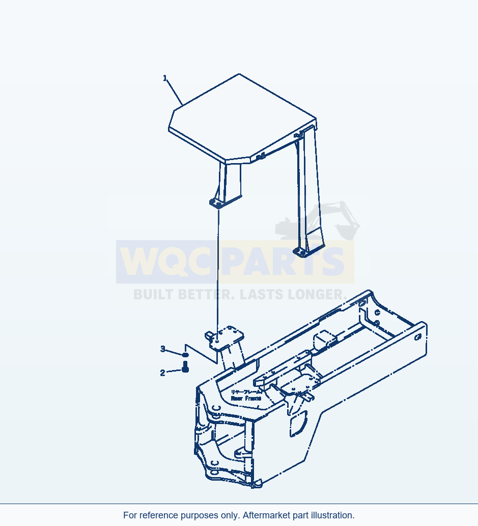 Komatsu WA250-1 Rops Canopy parts diagram