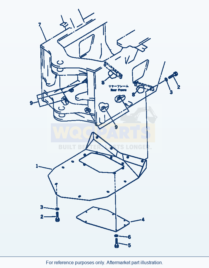 Komatsu WA250-1 Under Guard parts diagram