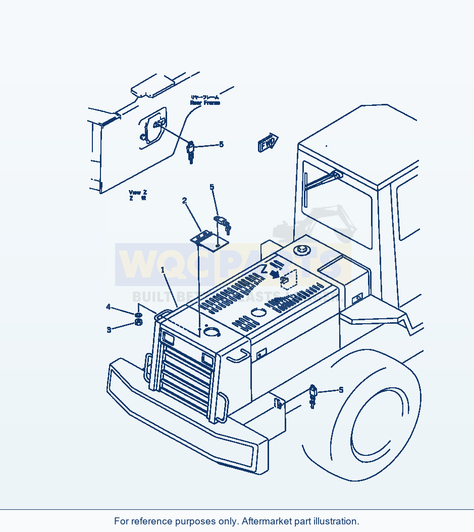 Komatsu WA250-1 Vandalism Protection parts diagram