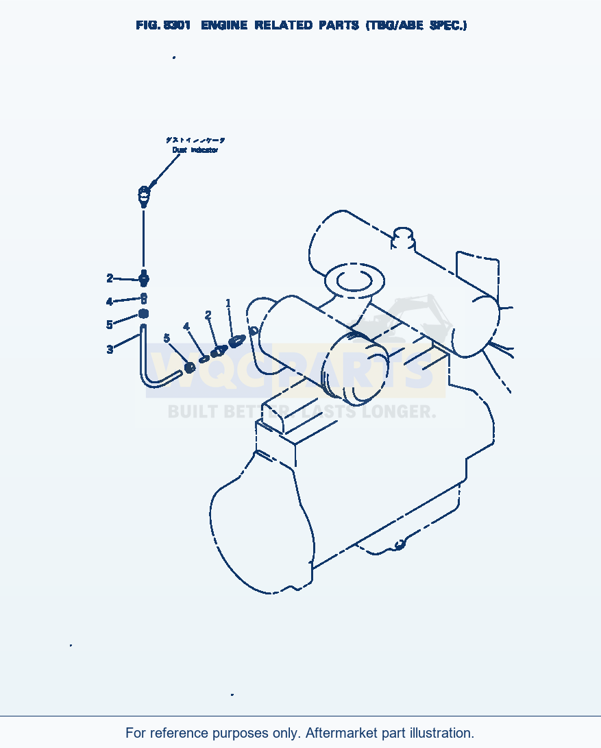 Komatsu WA250-1 Engine Relater Parts (Tbg/Abe Spec.) parts diagram