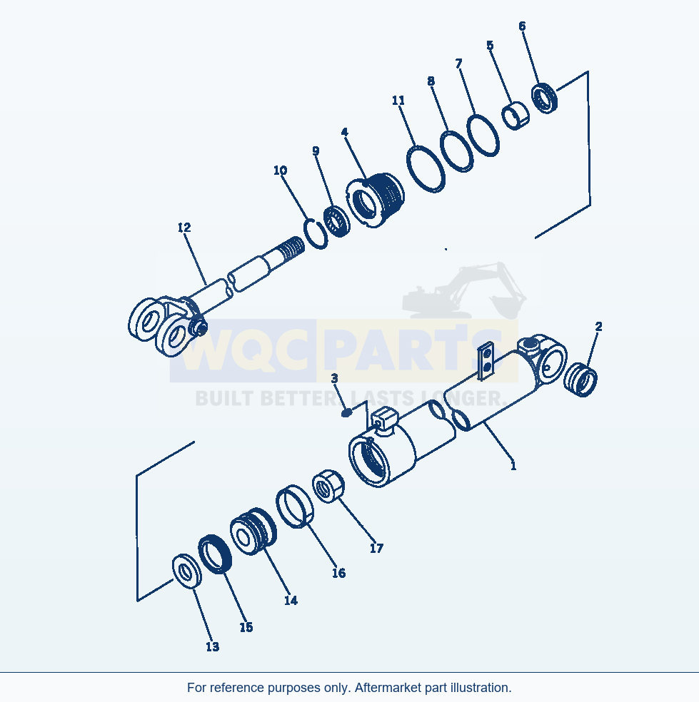 Komatsu WA250-1 Steering Cylinder(#10001-10623) parts diagram