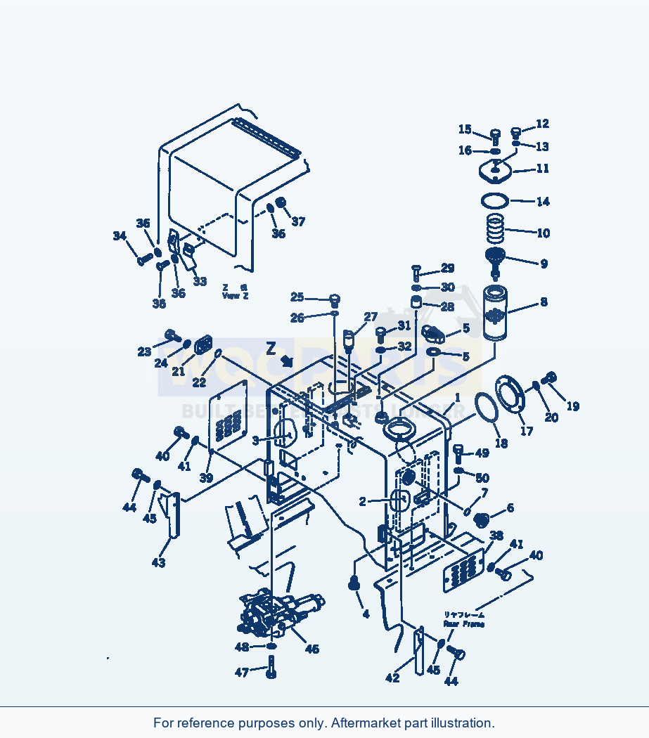 Komatsu WA250-1 Hydraulic Tank (Noise Suppression For Ec) parts diagram