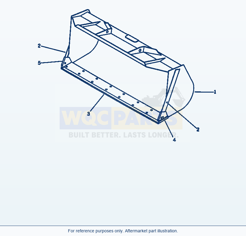 Komatsu WA250-1 Excavating Bucket, 1.8m³ parts diagram