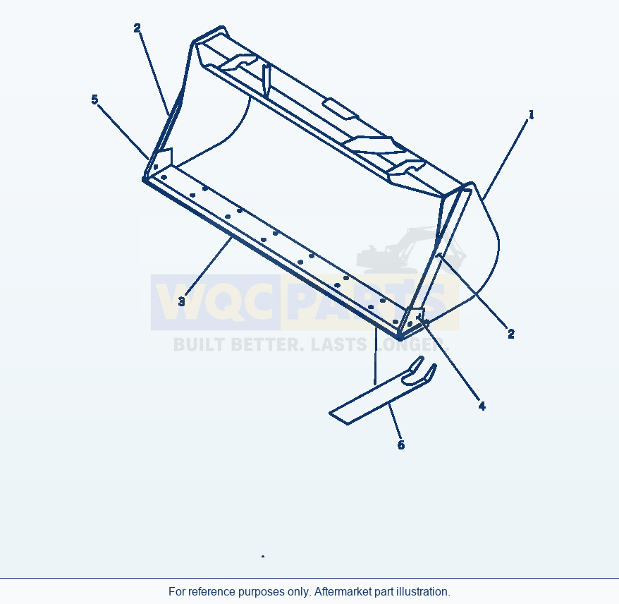 Komatsu WA250-1 Loose Material Bucket, 2.1m³ parts diagram