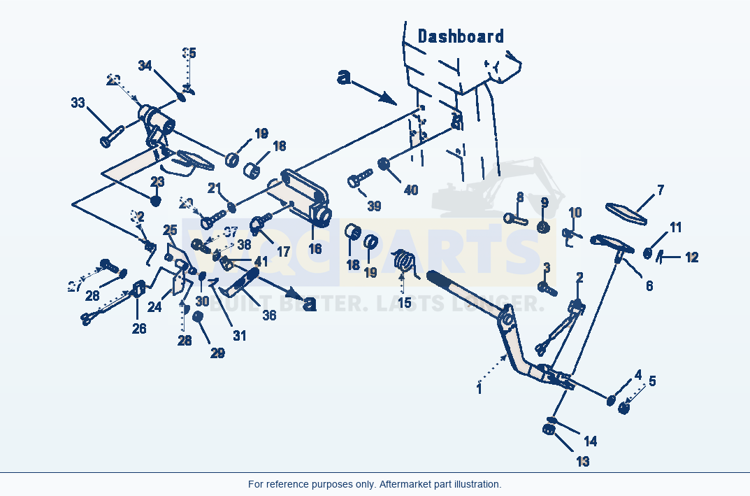 Komatsu WA250-1LC Brake Pedal parts diagram
