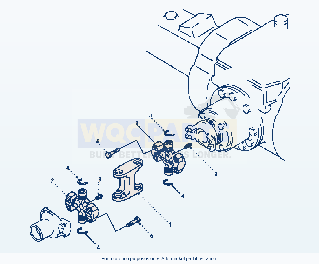 Komatsu WA250-1LC Drive Shaft Rear parts diagram