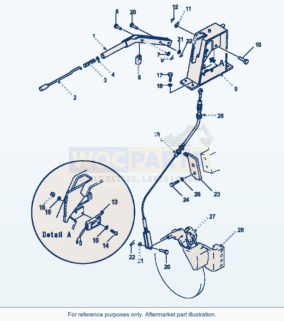 Komatsu WA250-1LC Parking Brake Control parts diagram