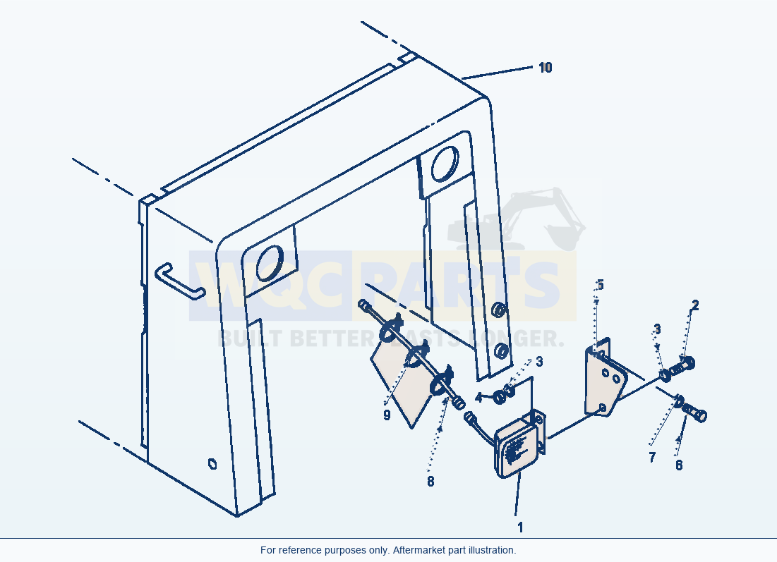 Komatsu WA250-1LC Electrical System Back-Up Light parts diagram