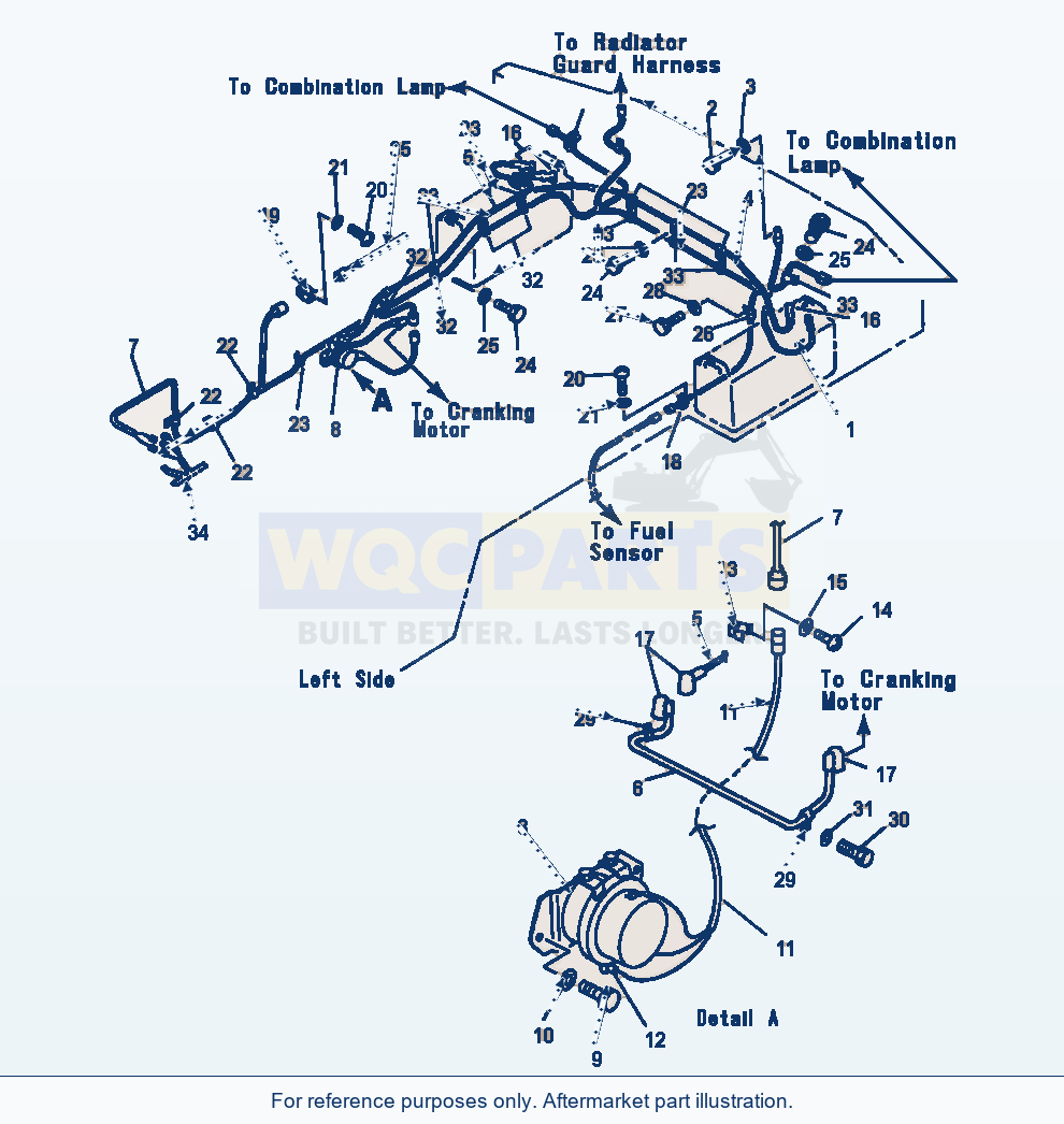 Komatsu WA250-1LC Electrical System Battery Line parts diagram